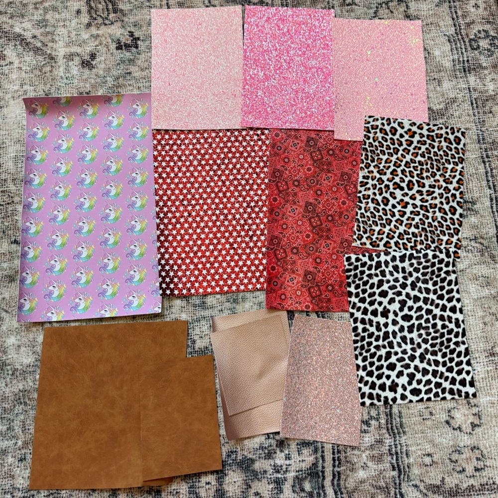 Faux leather sheets, sheets of faux leather for crafts, circuit supplies, craft